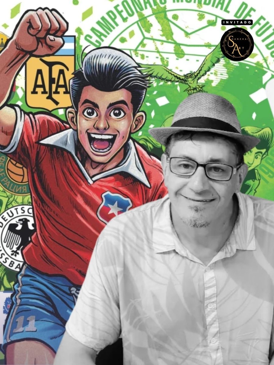 Yoyo Salfate junto a su obra